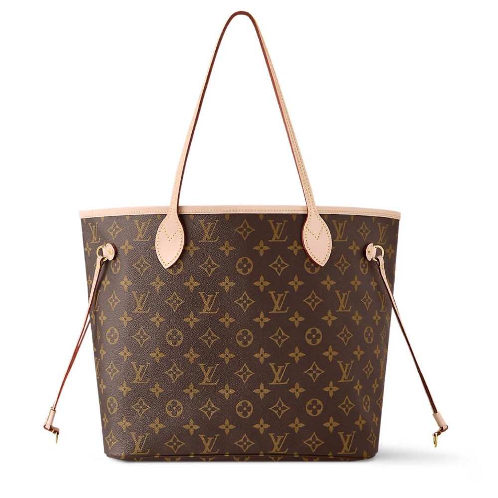 LOUIS VUITTON MONOGRAM NEVERFULL MM PIVOINE SHOULDER BAG TOTE